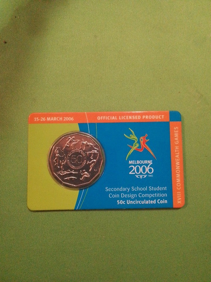 2006 Melbourne Commonwealth Games 50 Cent Uncirculated Coin