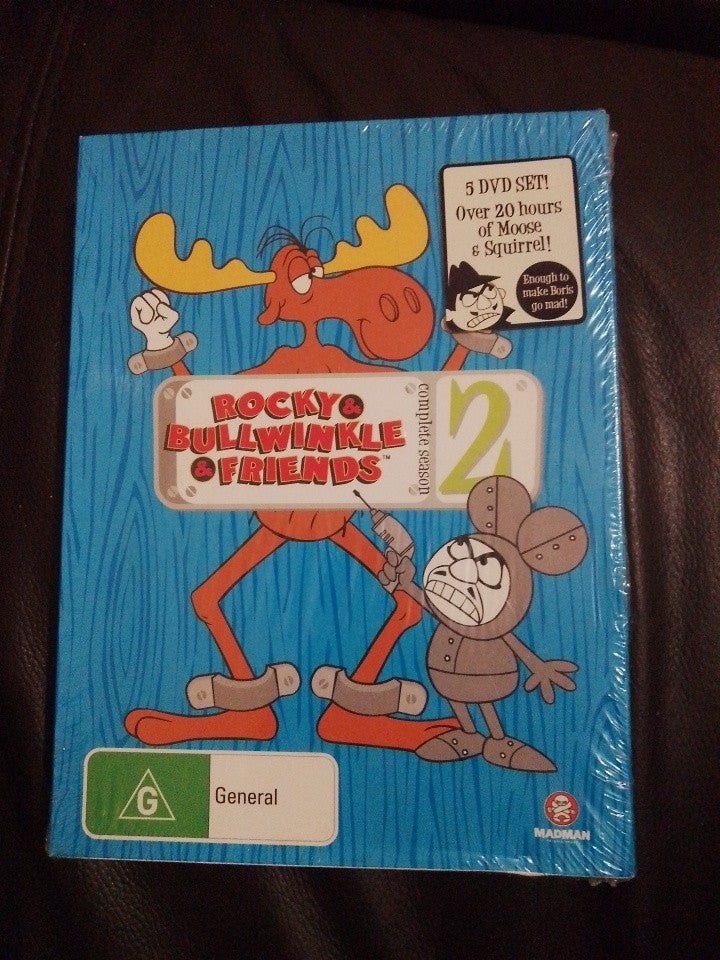 5 DVD Set ' Rocky& Bullwinkle & Friends ' Complete Season 2, Sealed As New