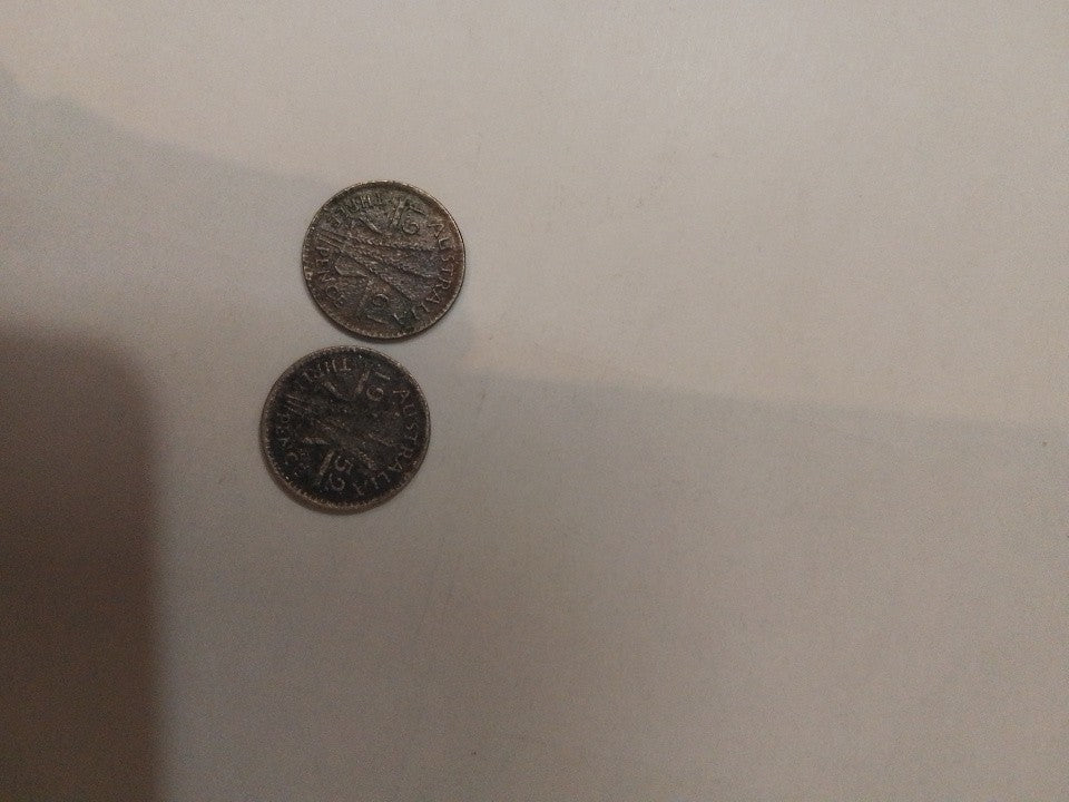 2 Australia Three Pence 1952 &1961