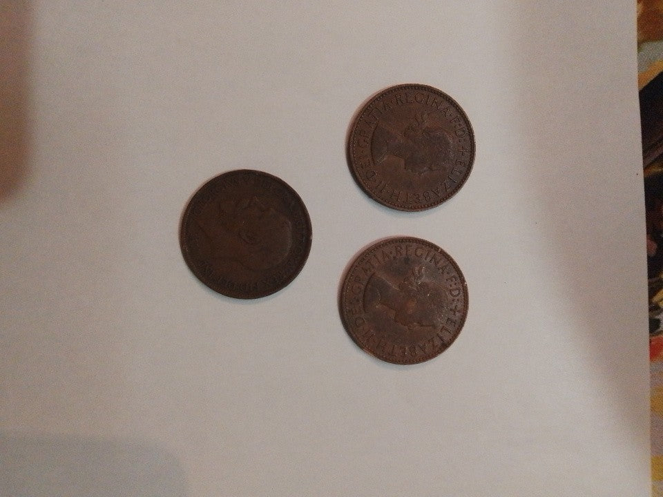 2 British 1965 Half Penny And 1914 Half Penny