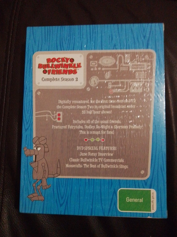 5 DVD Set ' Rocky& Bullwinkle & Friends ' Complete Season 2, Sealed As New