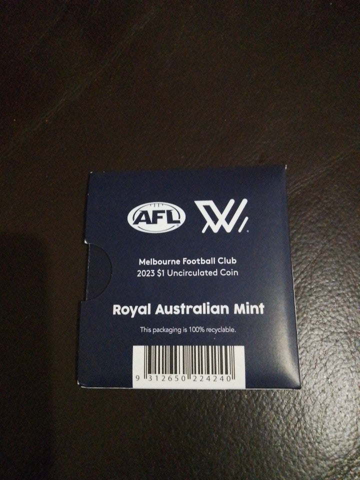 2023 AFL Melbourne Football Club $1 Uncirculated Coin RAM Carded