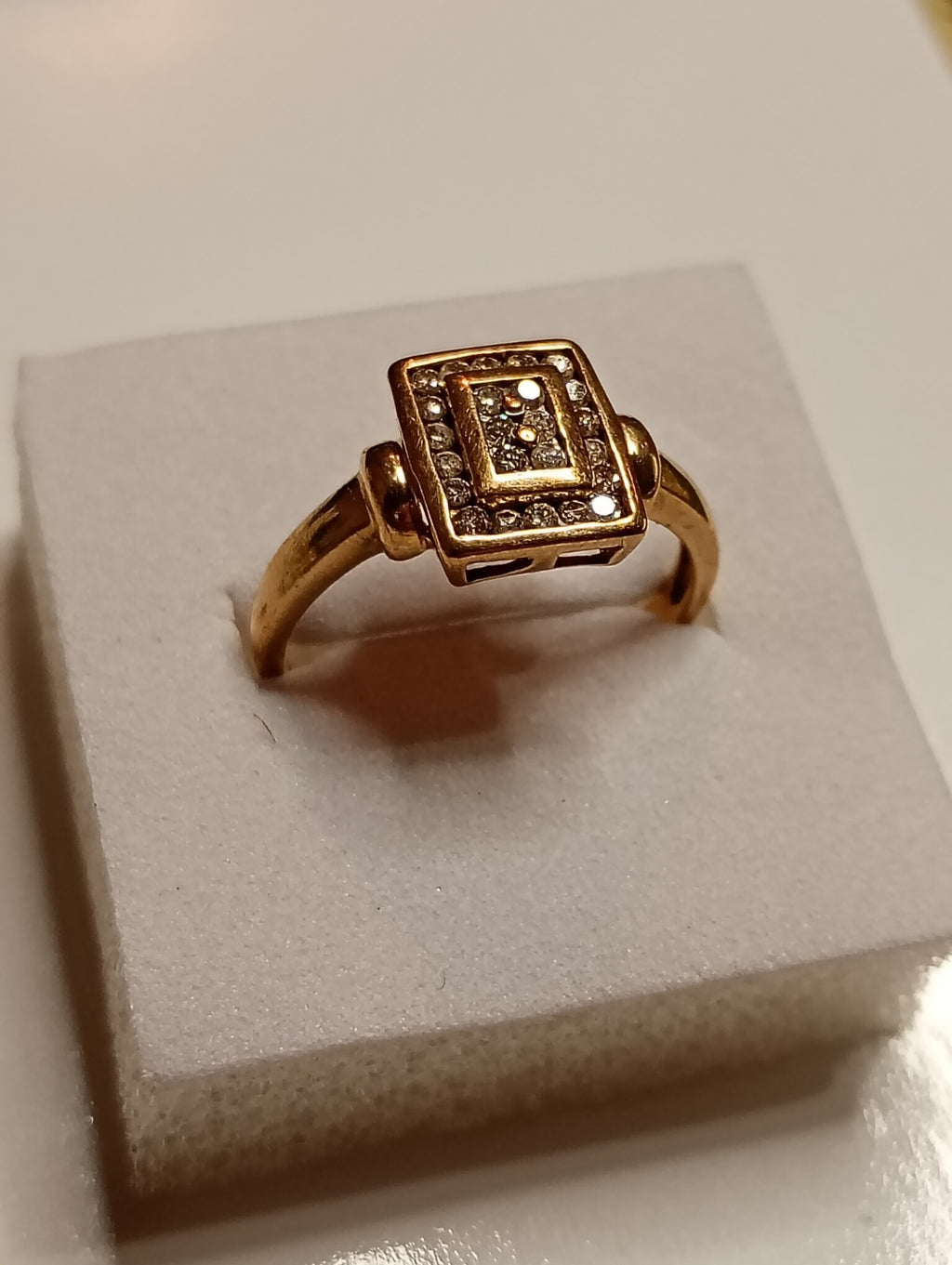 9ct Yellow Gold And Diamond Ring