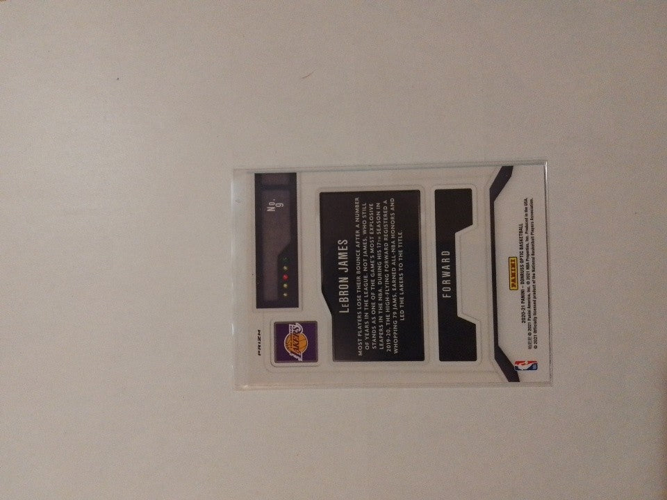 2020-21 Panini LeBron James No.9 Donruss Optic Card