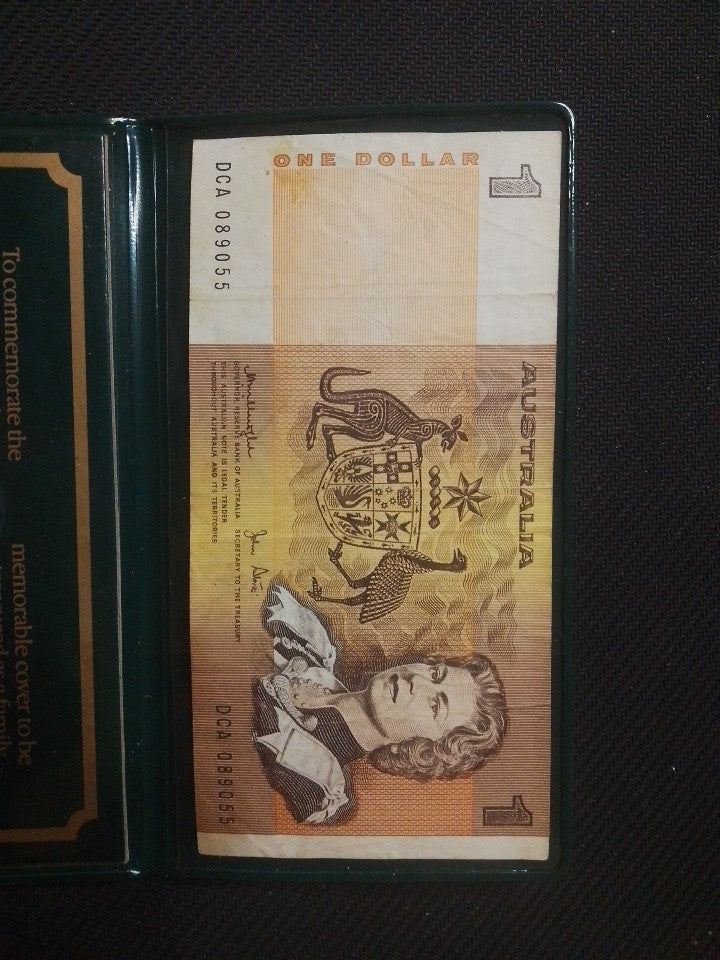 1984 John West  First Issue $1 Coins & Last Issue $1 Notes In Commemorative...