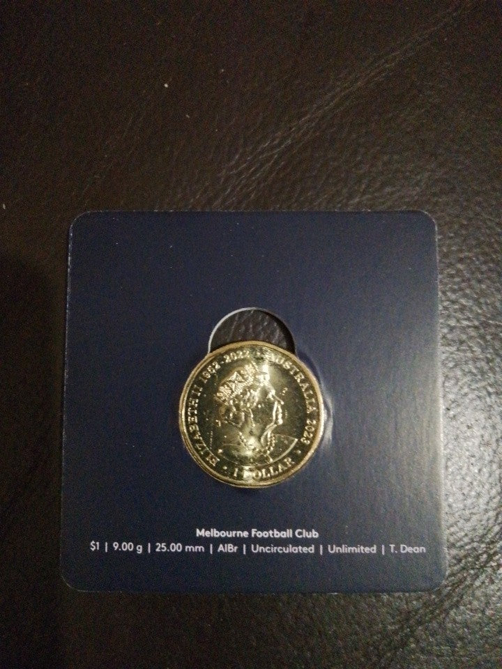 2023 AFL Melbourne Football Club $1 Uncirculated Coin RAM Carded