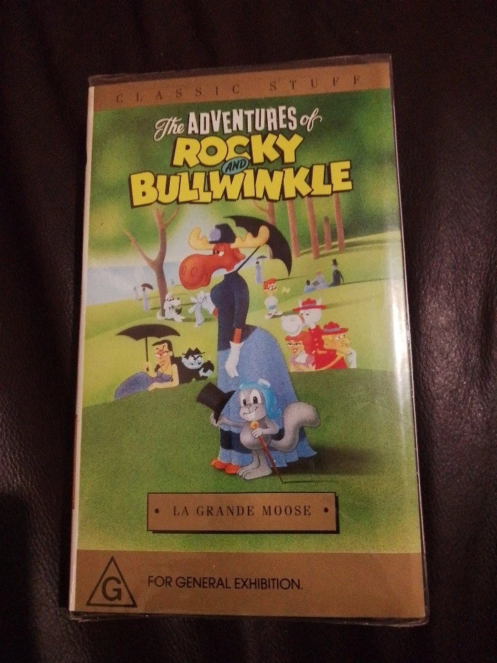 VHS Classic Stuff The Adventures Of Rocky And Bullwinkle La Grande Moose,Sealed