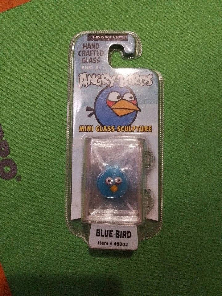 Limited Edition Mini Glass Sculpture Angry Birds 'blue 'bird