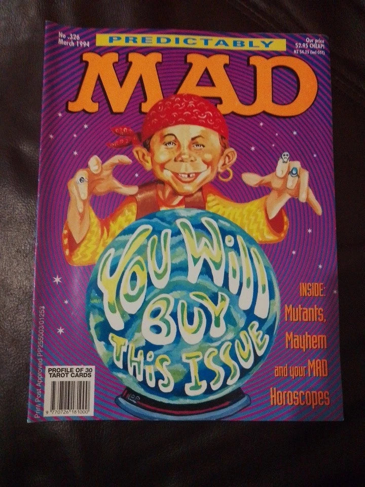 Mad Magazine No.326 ' Predictably Mad You Will Buy This Issue '