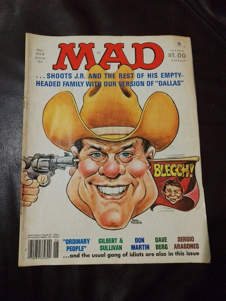 MAD MAGAZINE USA No. 223 JUNE 1981 - WHO SHOT J.R. - DALLAS - COVER - RARE