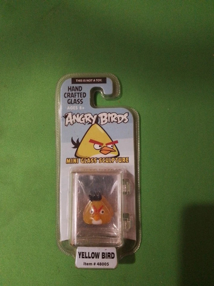 Limited Edition Mini Glass Sculpture Angry Birds 'Yellow,Bird'