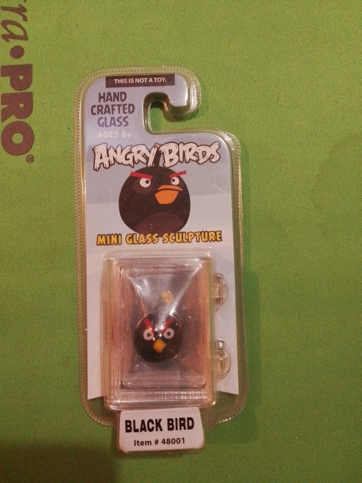 Limited Edition Angry Birds Mini Glass Sculpture 'Black Bird'