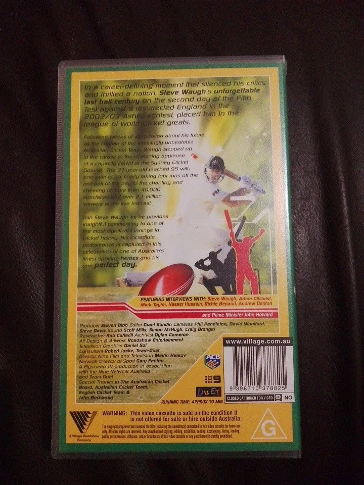 VHS ' Steve Waugh A Perfect Day's , Tape Sealed